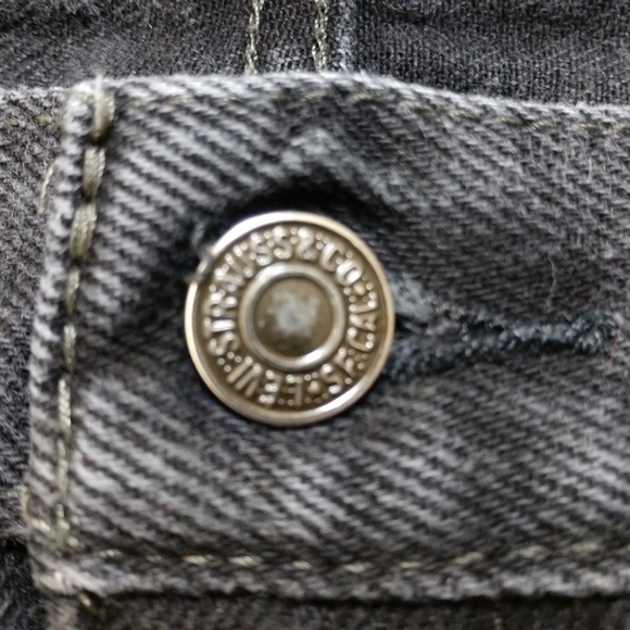 Levi's 505 Black Men's Regular Fit Straight Leg Jeans Sz 36x30 - Picture 6 of 14